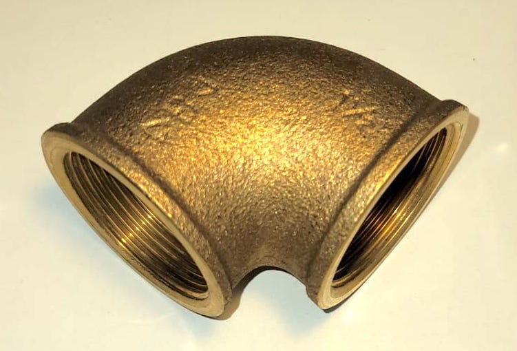 BSP Bronze Fittings - 90° Curve Elbow